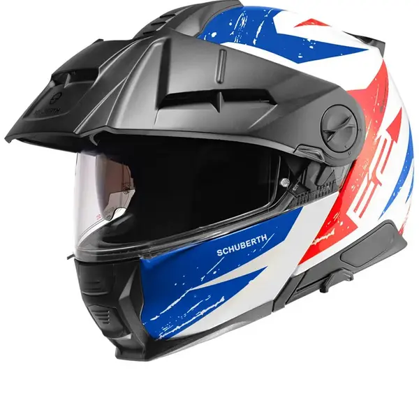 Image of Schuberth E2 Explorer Blue Red Modular Helmet Size XL
