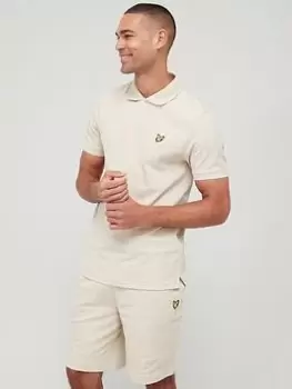 Image of Lyle & Scott Plain Polo Shirt - Beige, Beige Size M Men