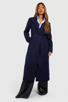 Image of Wool Look Synched Waist Coat