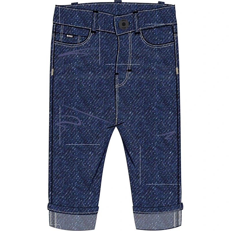 Image of Boss Kids Den Denim Straight Leg Jeans Stone Pulv Z07 male 9 Mnth