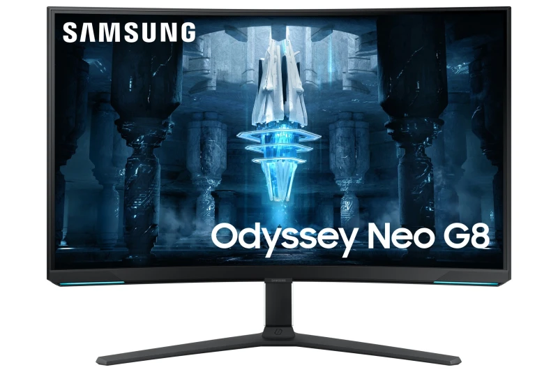 Image of Samsung Odyssey Neo G8 4K Ultra HD 32" Curved Quantum Dot Mini LED Gaming Monitor - Black & White,Black 8806094796599