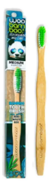 Image of Woobamboo Eco Bamboo Medium Toothbrush