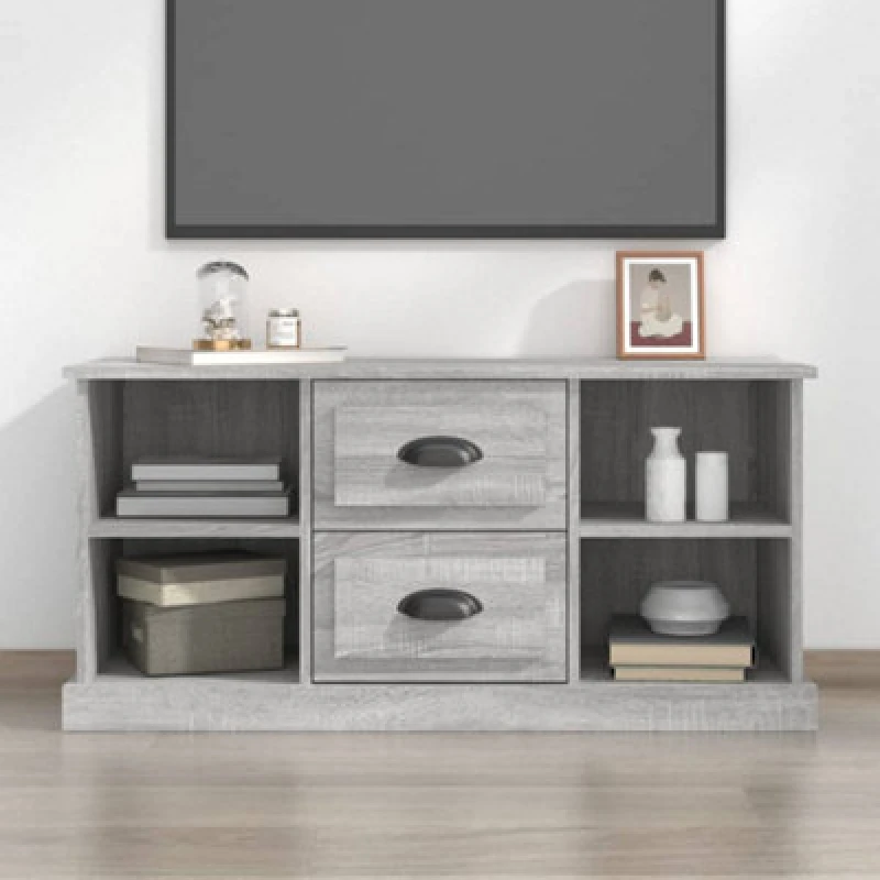 Image of Vidaxl TV Cabinet Grey Sonoma 99.5X35.5X48cm Engineered Wood, Grey 816278