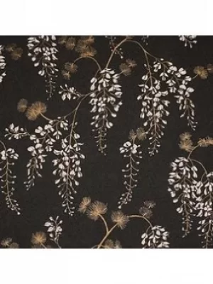 Image of Arthouse Arthouse Wisteria Floral Black/Gold Wallpaper