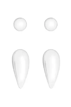 Image of Silver Plated And Polished Stud Earrings - Pack of 2