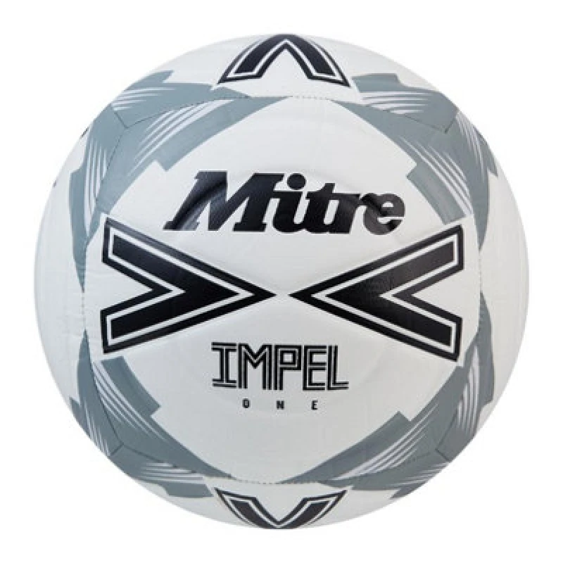 Image of Mitre Impel One Football White/black/grey (5)