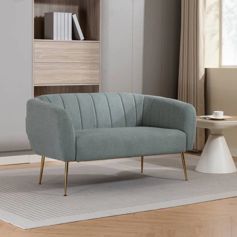 Image of Artemis Home Stanton 2 Seat Sofa in Duck Egg Blue Size: 1 Pack Duck Egg Blue Unisex 1 Pack