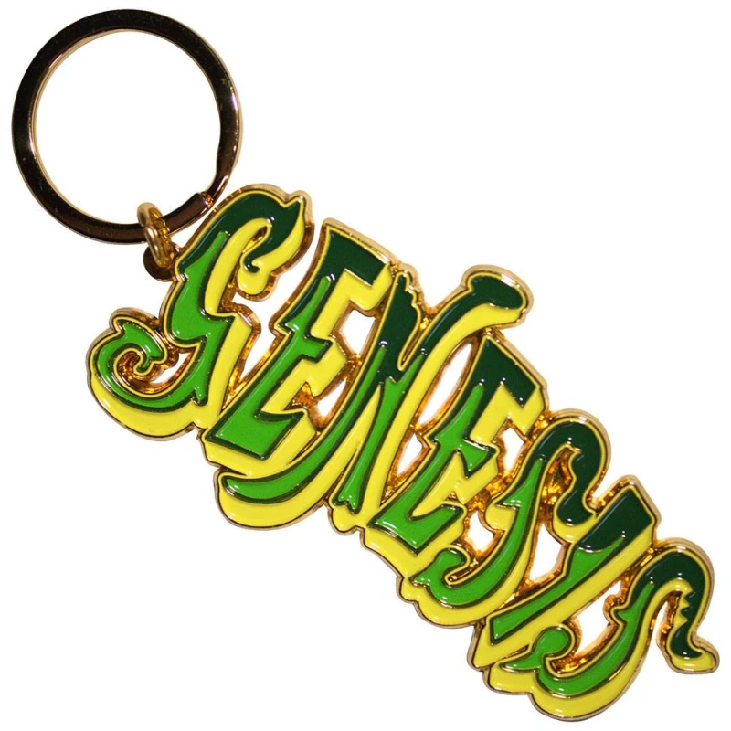 Image of Genesis Genesis Green Classic Logo keyring Keychain Green One Size Unisex 5056836436433