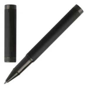Image of Hugo Boss Pens Black Ion-plated Steel Rollerball Pen Column Black