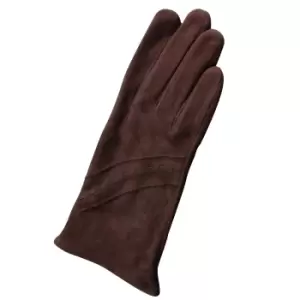 Image of Eastern Counties Leather Womens/Ladies Sian Suede Gloves (S) (Brown)