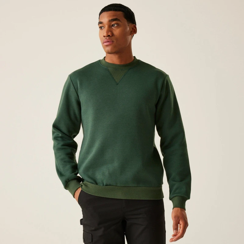 Image of Regatta Mens Pro Crewneck Sweatshirt Dark Green male XS
