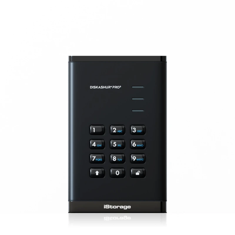 Image of iStorage iStorage diskAshur PRO³ SSD 16TB Secure Portable Solid State Drive |FIPS 140-3 Level 3 compliant AES-XTS 256-bit Hardware Encryption PI