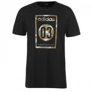 Image of adidas Camo Mens T-Shirt - Black/Grey
