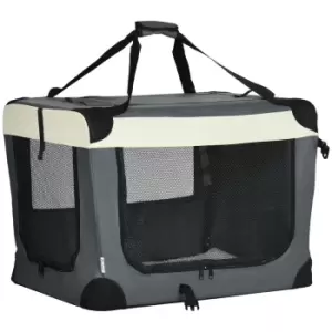 Image of PawHut 70cm Foldable Pet Carrier for Cats and Miniature Dogs - Grey