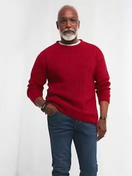 Image of Joe Browns Shore Crew Knit - Red, Size S, Men