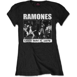 Image of Ramones - CBGB 1978 Womens Medium T-Shirt - Black