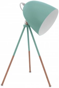 Image of Eglo Carlton Vintage Tripod Table Lamp - Mint