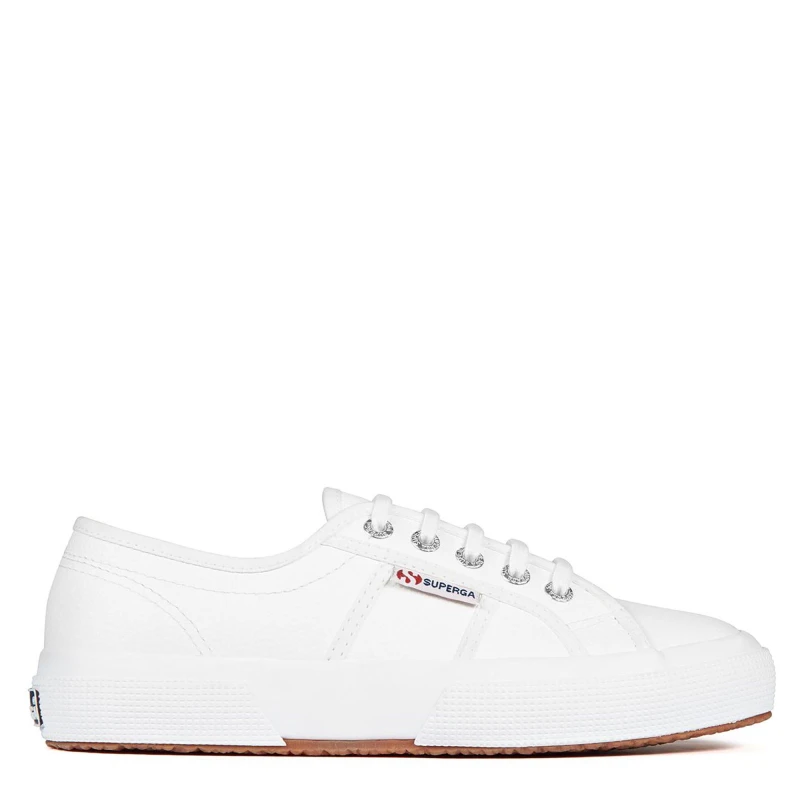 Image of Superga Womens 2750 EFGLU Leather Lace Up Trainers Shoes - UK 5 White female GDE2633WHT5