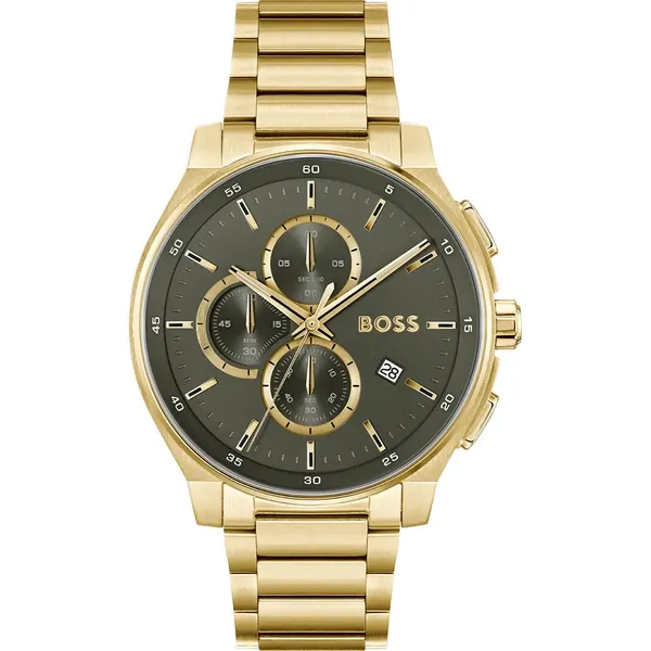Image of BOSS 1514190 Mens Peak 2.0 Grey Chronograph Dial / Gold- Watch
