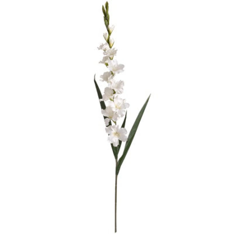 Image of Hill Interiors Artificial Gladioli Pure White (One Size)