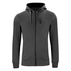 Image of Clique Mens Classic Melange Full Zip Hoodie (4XL) (Anthracite Melange)