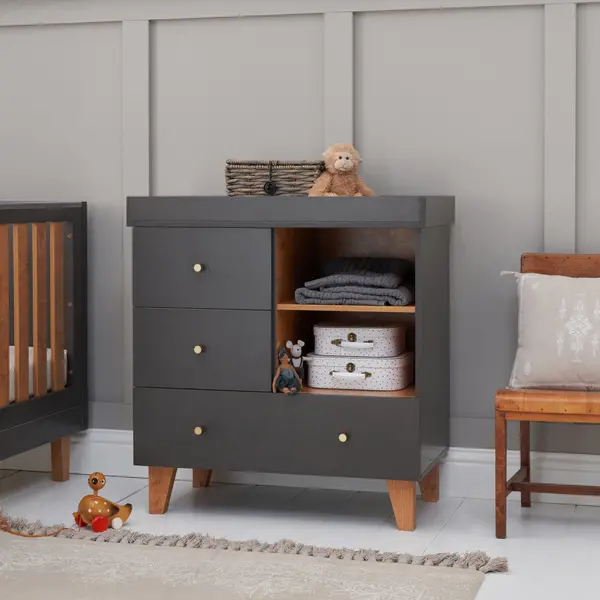 Image of Tutti Bambini Como 3 Drawer Chest Changer Slate