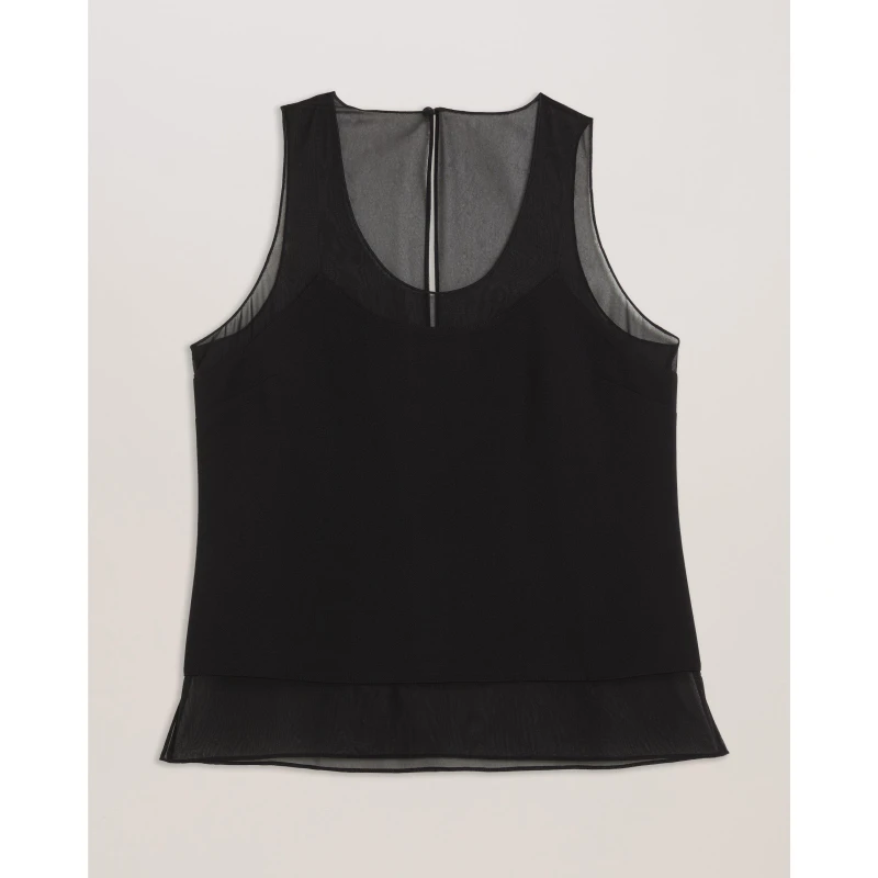 Image of Ted Baker Ted Panel Tank Top Ld62 Black female 8 (XS)