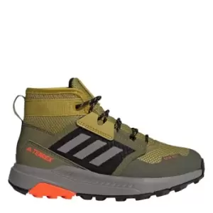 Image of adidas Terrex Trailmaker Mid RAIN. RDY Hiking Shoes Kids - Pulse Olive / Grey Three / Pul