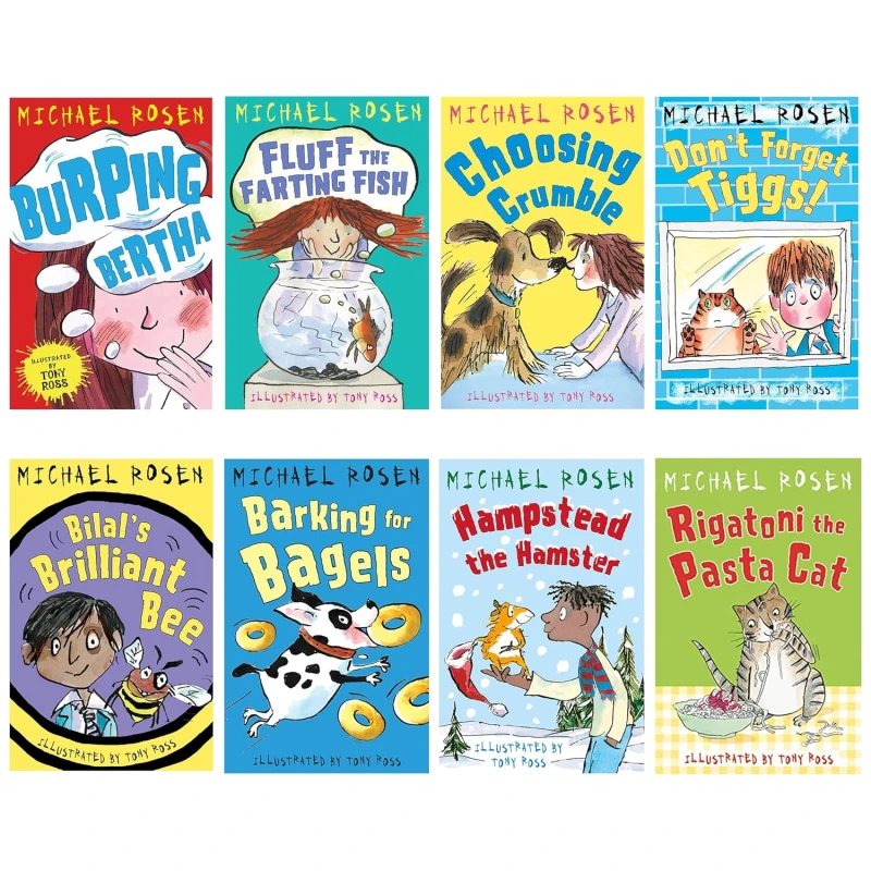 Image of Michael Rosen Burping Bertha 8 Book Collection Michael Rosen Books
