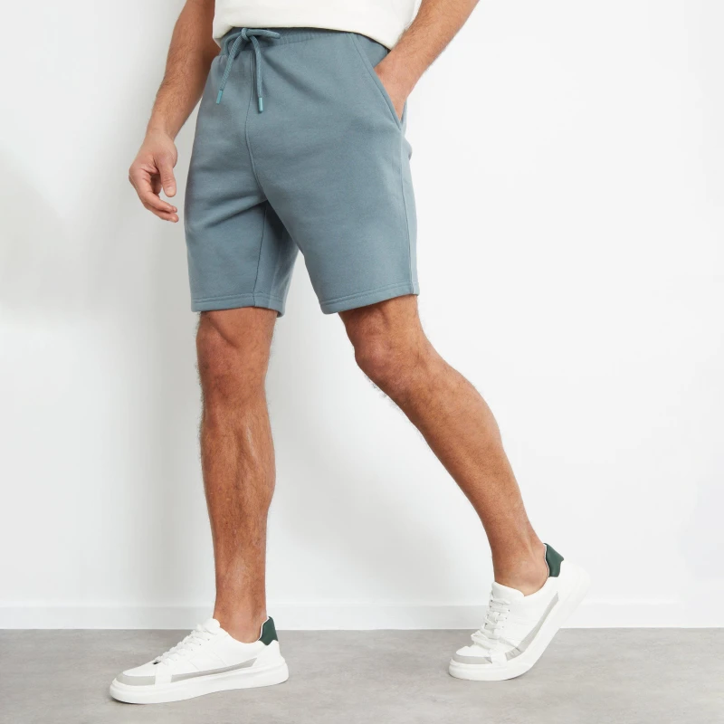 Image of Threadbare 'Bergamot' Fleece Shorts Dark Grey