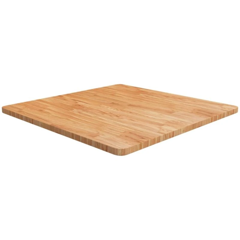 Image of Vidaxl Square Table Top Light Brown 80X80X2.5Cm Treated Solid Wood Oak, Brown 343032