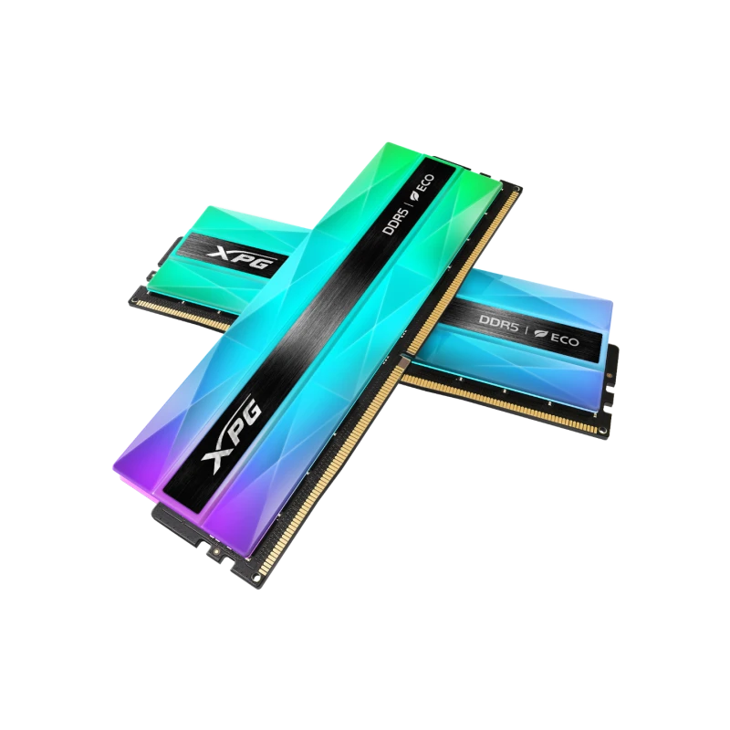 Image of ADATA XPG Lancer Neon RGB 32GB (2x16GB) 6400MHz CL32 DDR5 XMP EXPO Memory Kit - AX5U6400C3216G-DCLANRSG