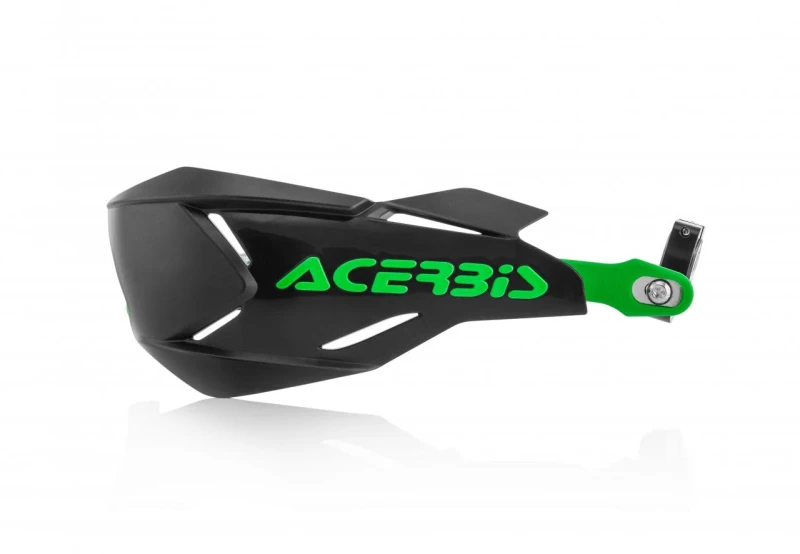 Image of 0022397.325 - Acerbis X-Factory Hand Guards - Black/ Green 0022397.325