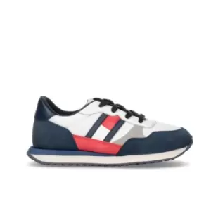 Image of Tommy Hilfiger Flag Low Top Trainers - Blue