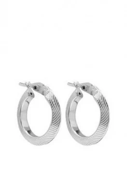 Image of Simply Silver Sterling Silver 925 Diamond Cut Triangle Mini Hoop