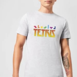 Image of Tetris Multi Blocks Mens T-Shirt - Grey - 3XL
