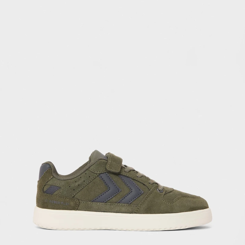 Image of Hummel Kids Power Suede Low-Top Trainers Dusty Olive male 3.5 (36)