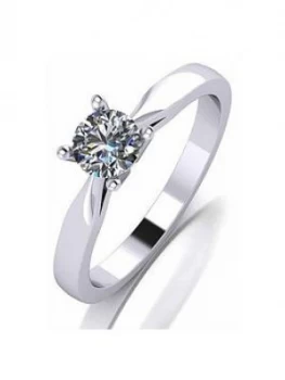 Image of Love DIAMOND Platinum 1/2ct Diamond Solitaire Ring, One Colour, Size K, Women