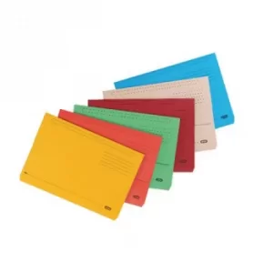 Image of Elba Strongline Document Wallet Bright Manilla Foolscap Assorted (Pack of 10) 400099327