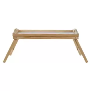 Image of Interiors By Ph Bed Tray, Pinewood, White Top
