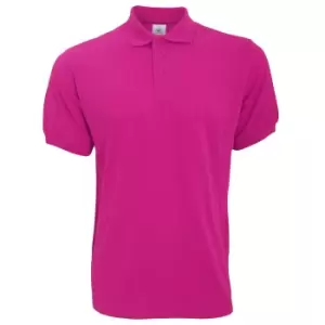 Image of B&C Safran Mens Polo Shirt / Mens Short Sleeve Polo Shirts (XL) (Fuchsia)