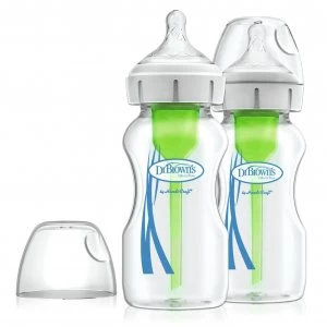 Image of Dr Browns Options+ 2 Anti Colic Glass Baby Bottles - 270ml