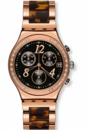 Image of Ladies Swatch Dreamnight Rose Chronograph Watch YCG404GC