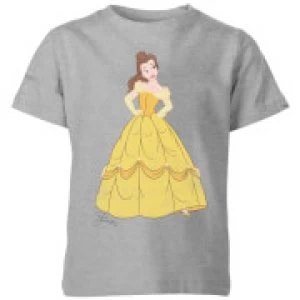 Image of Disney Princess Belle Classic Kids T-Shirt - Grey - 9-10 Years