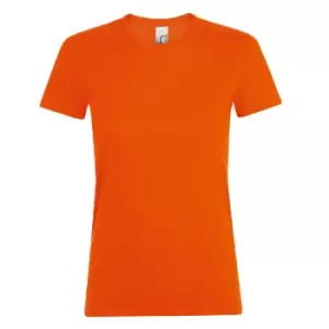 Image of SOLS Womens/Ladies Regent Short Sleeve T-Shirt (XL) (Orange)
