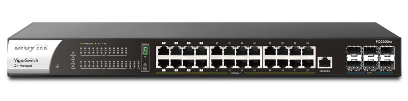 Image of Draytek DrayTek PQ2300XB Managed L2+ 2.5G Ethernet (100/1000/2500) Power over Ethernet (PoE) 1U Black PQ2300XB-K