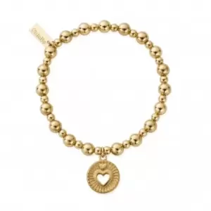 Image of Gold Mini Small Ball Guiding Heart Bracelet GBMSB3221