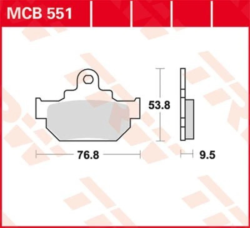 Image of TRW Lucas Brake pad MCB551