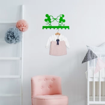 Image of Bear - Green Green Metal Wall Hook