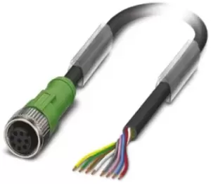 Image of Phoenix Contact, SAC-8P- 1.5-PUR/M12FS Series, Straight M12 to Unterminated Cable assembly, 1.5m Cable